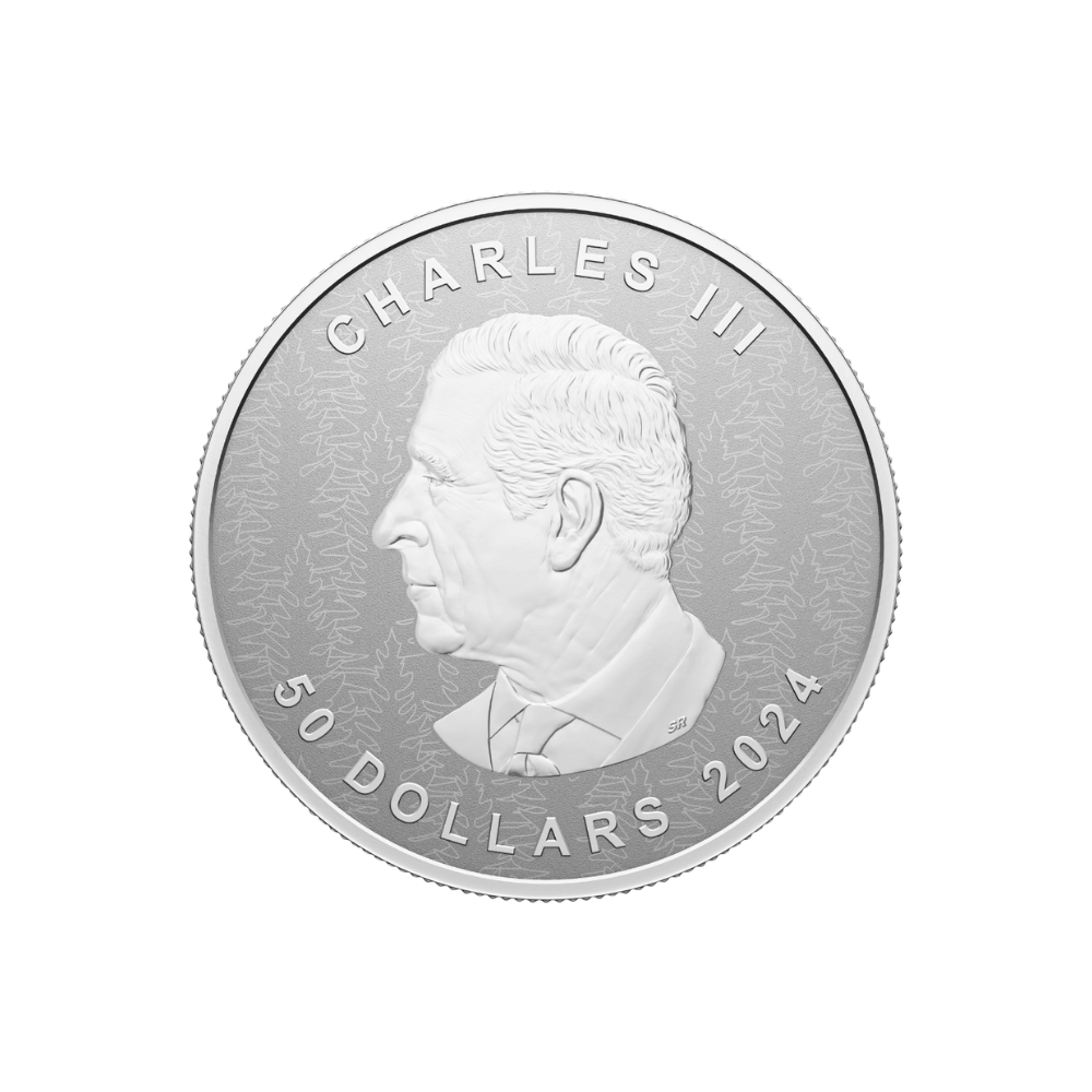 MAPLE LEAF Ultra High Relief 5 Oz Silver Coin $50 Canada 2024