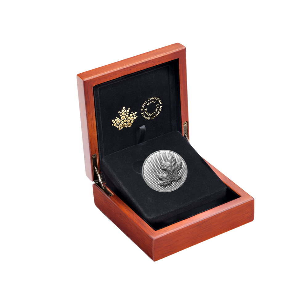 MAPLE LEAVES IN MOTION 35th Anniversary 5 Oz Silver Coin $50 Canada 2023