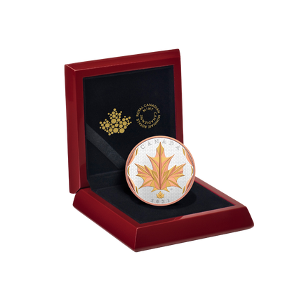 MAPLE LEAVES IN MOTION 5 Oz Silver Coin $50 Canada 2021