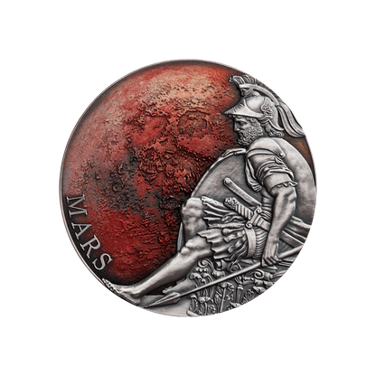 MARS Planets and Gods 3 Oz Silver Coin 3000 Francs Cameroon 2020