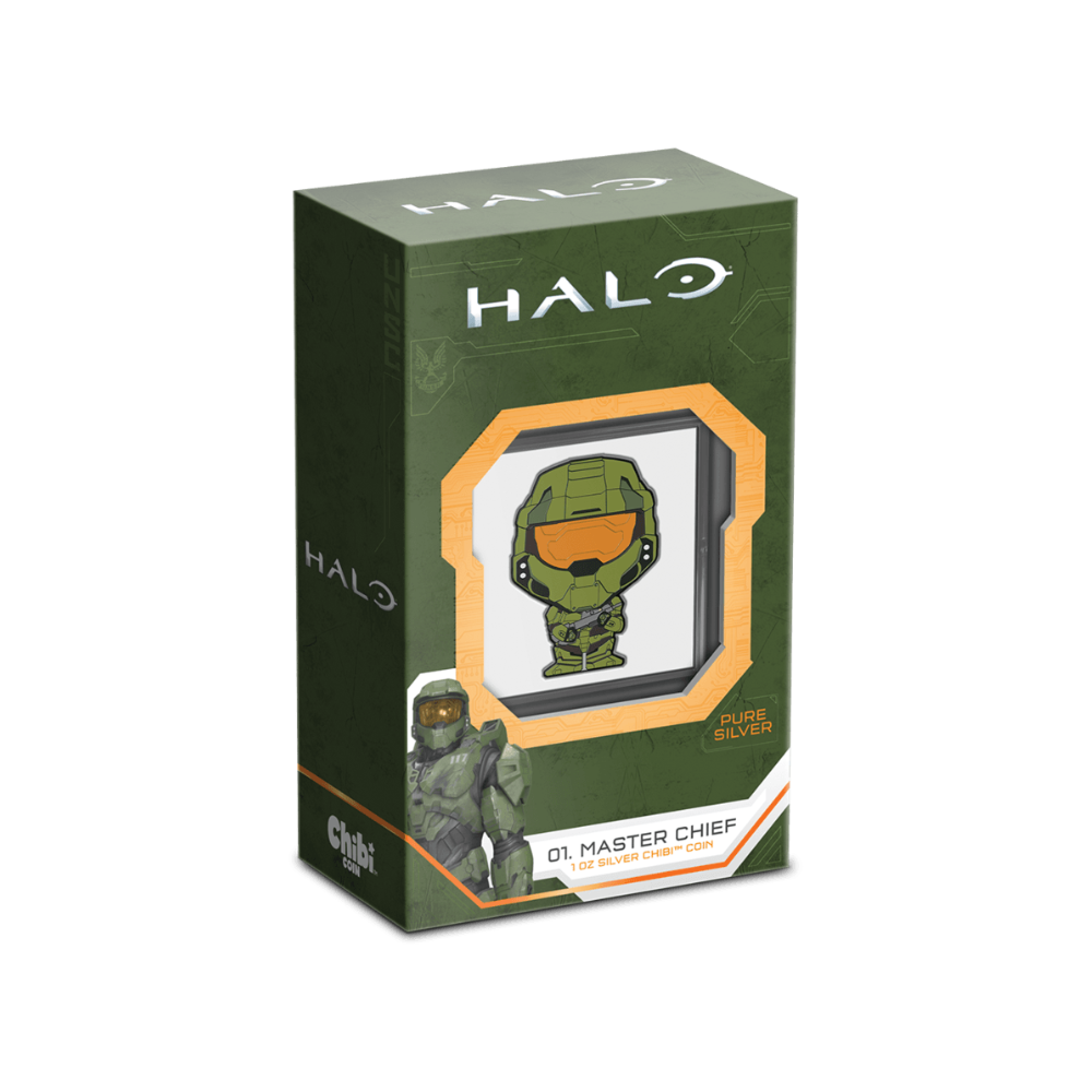MASTER CHIEF Chibi 1 Oz Silver Coin $2 Niue 2021