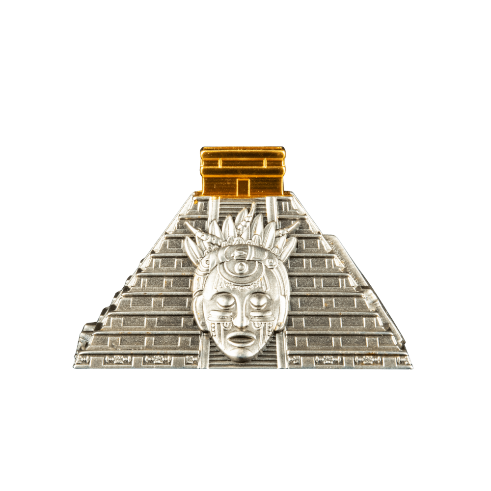 MAYAN PYRAMID OF CHICHEN ITZA 5 Oz Silver Coin 50 Cordobas Nicaragua 2022