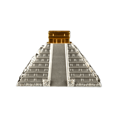 MAYAN PYRAMID OF CHICHEN ITZA 5 Oz Silver Coin 50 Cordobas Nicaragua 2022