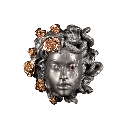MEDUSA 3D 3 Oz Silver Coin $5 Barbados 2024