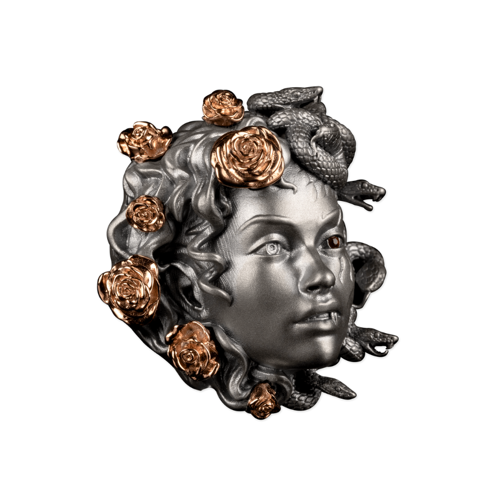 MEDUSA 3D 3 Oz Silver Coin $5 Barbados 2024