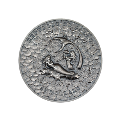 MERMAIDS Underwater Fantasy 3 Oz Silver Coin $20 Palau 2024