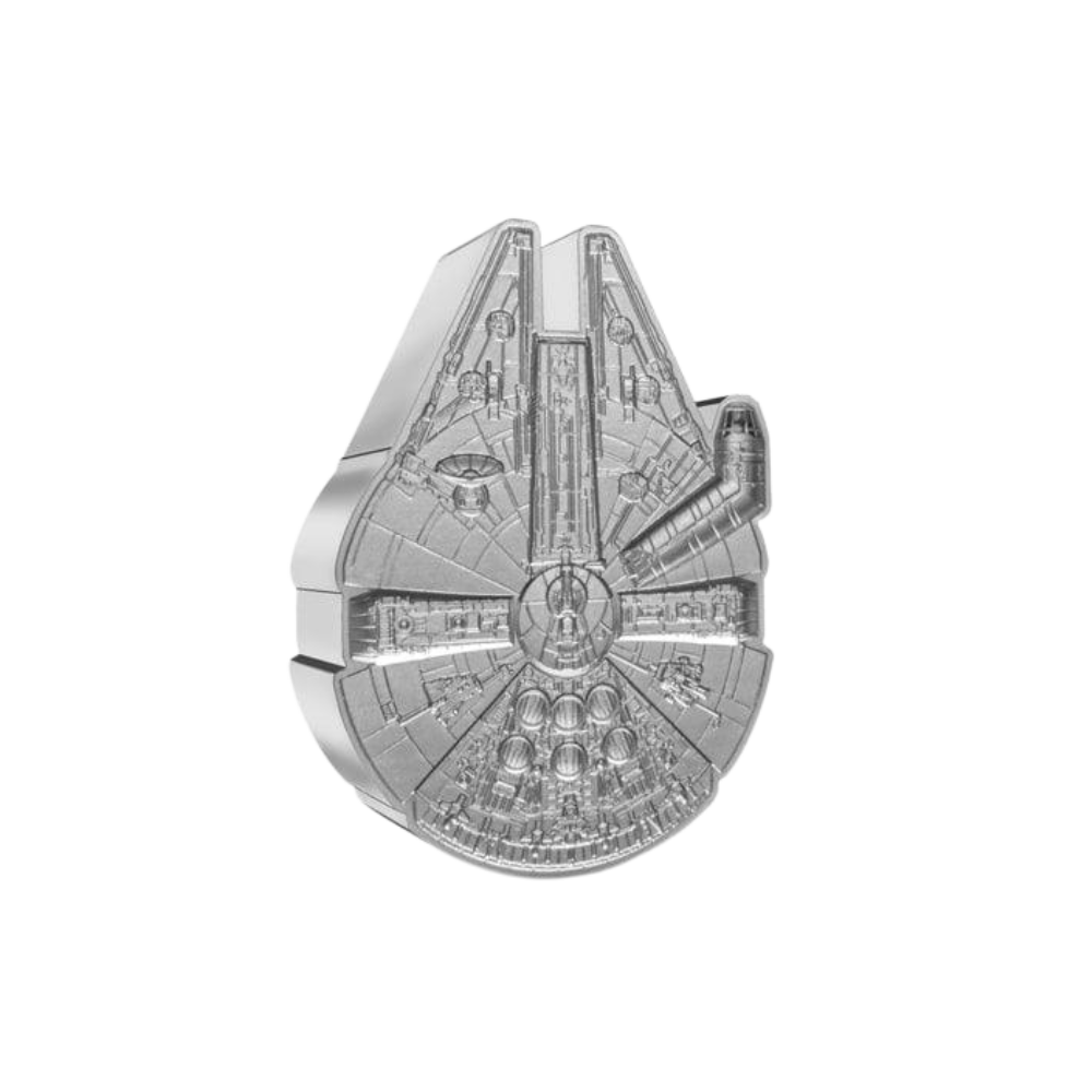 MILLENNIUM FALCON Star Wars 1 Oz Silver Coin $5 Niue 2021
