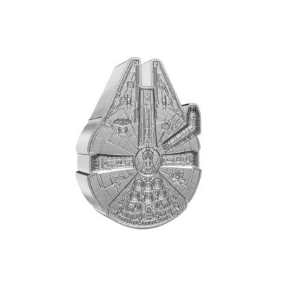 MILLENNIUM FALCON Star Wars 1 Oz Silver Coin $5 Niue 2021