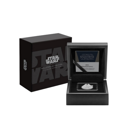 MILLENNIUM FALCON Star Wars 1 Oz Silver Coin $5 Niue 2021