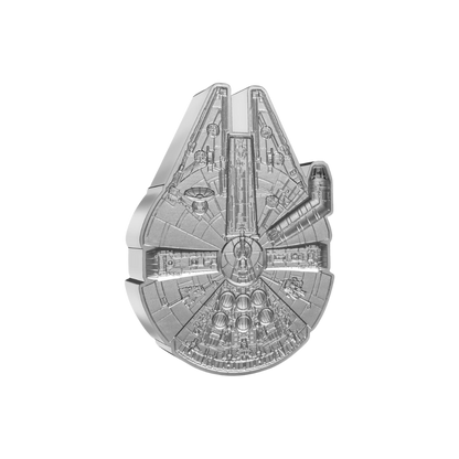 MILLENNIUM FALCON Star Wars 3 Oz Silver Coin $5 Niue 2022