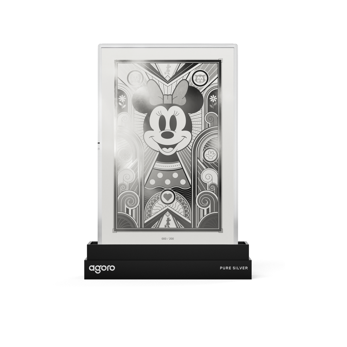 Minnie Mouse: Art Deco Silver Collectible Foil Agoro