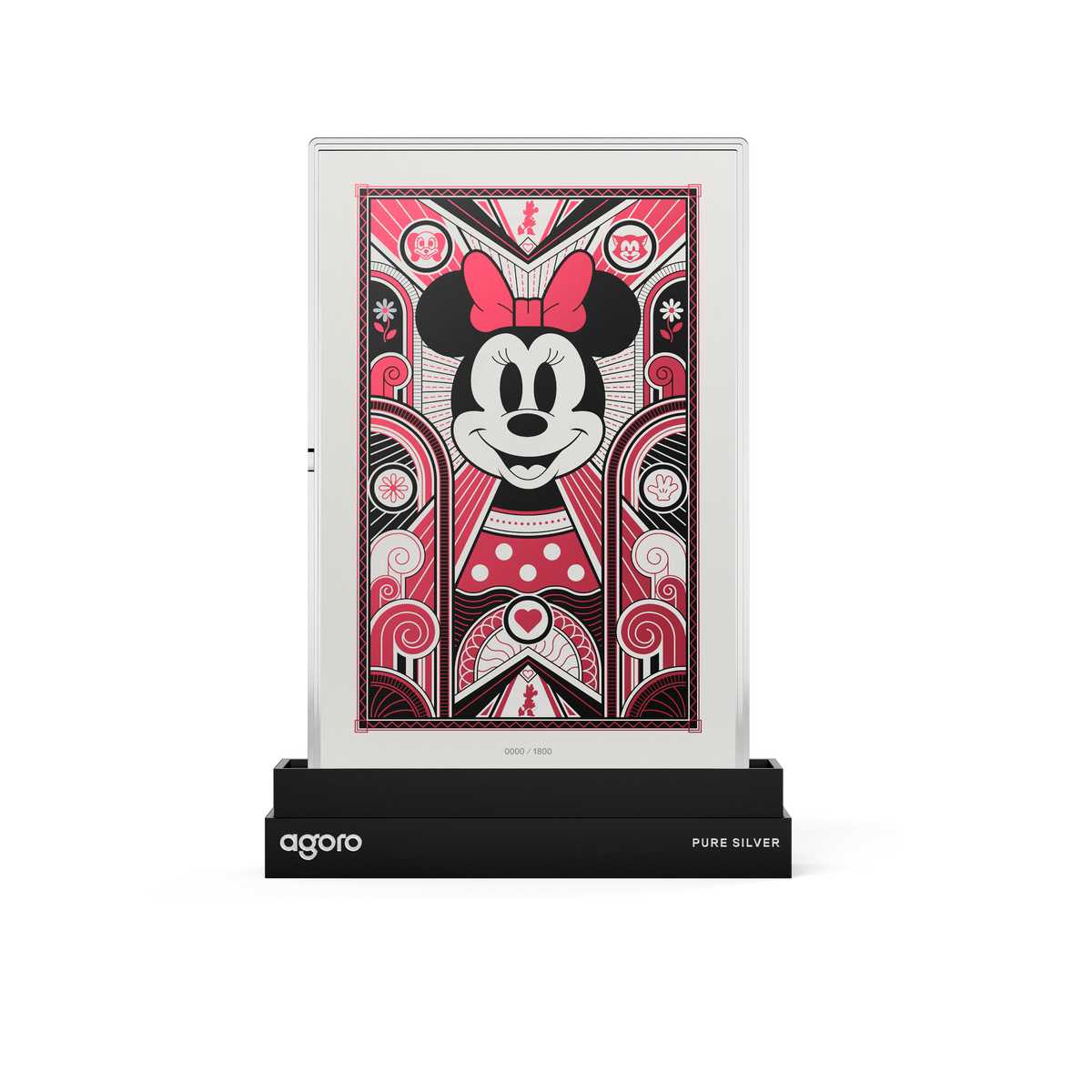 Minnie Mouse: Art Deco Silver Collectible Foil Agoro