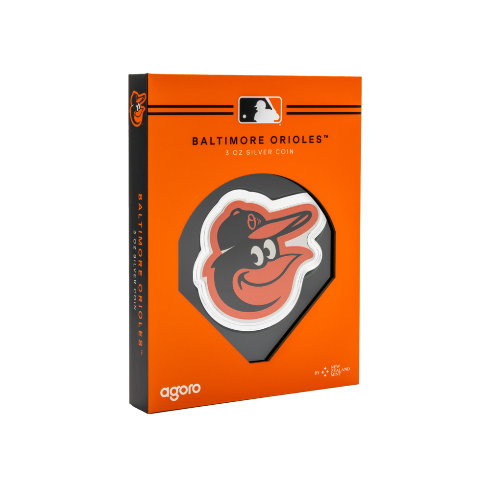 BALTIMORE ORIOLES Major League Baseball® 3 Oz Silver Coin