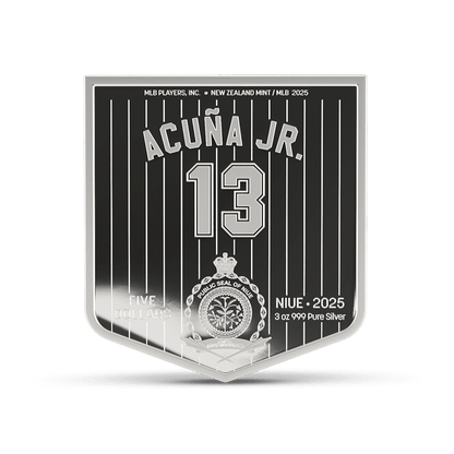 MLB Players® Ronald Acuña Jr. Silver Collectible obverse agoro