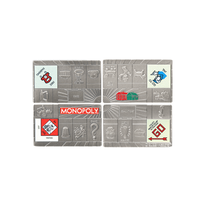 MONOPOLY Set 4 x 1 Oz Silver Coins $5 Samoa 2023