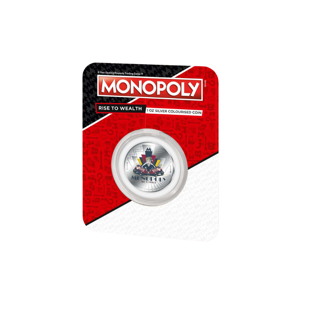 MONOPOLY "Rise to Wealth" 1 Oz Silver Coin $5 Samoa 2024