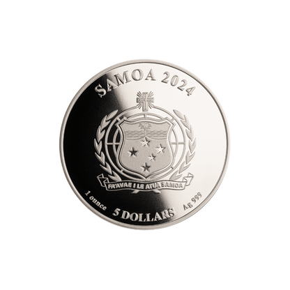 MONOPOLY "Rise to Wealth" 1 Oz Silver Coin $5 Samoa 2024