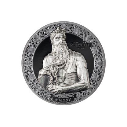MOSES Eternal Sculptures II 3 Oz Silver Coin 20$ Palau 2022