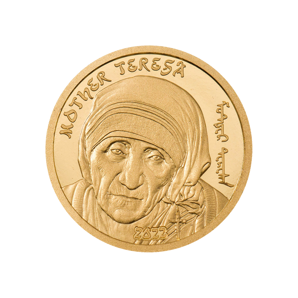 MOTHER TERESA Gold Coin 1000 Togrog Mongolia 2022