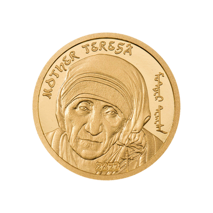 MOTHER TERESA Gold Coin 1000 Togrog Mongolia 2022