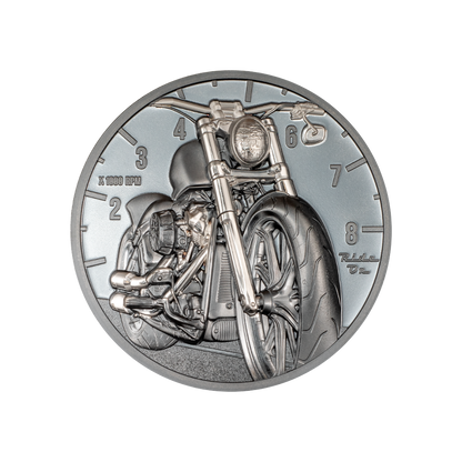 MOTORBIKE Journey 2 Oz Silver Coin $10 Cook Islands 2024