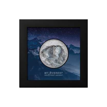 MOUNT EVEREST First Ascent 2 Oz Silver Coin $10 Cook Islands 2023
