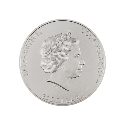 MT VINSON 7 Summits 5 Oz Silver Coin $25 Cook Islands 2022