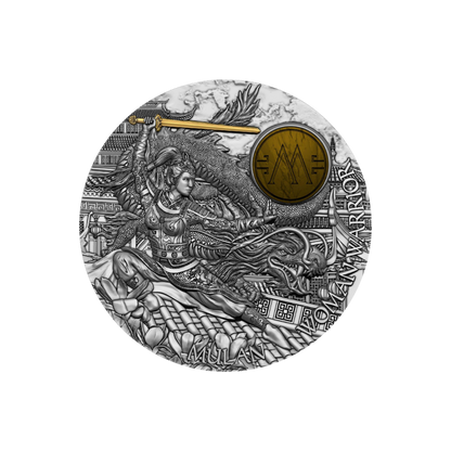 MULAN Woman Warrior III 2 Oz Silver Coin $5 Niue 2021