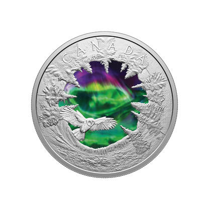 Magic of the Northern Lights 2 Oz Fine Silver Coin Canada 2025