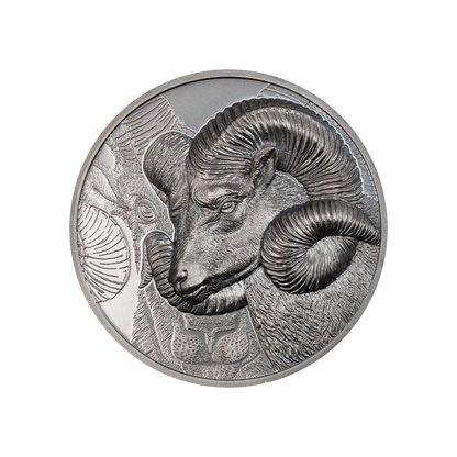 Magnificent Argali Wild Mongolia 2 Oz Silver Coin 2022