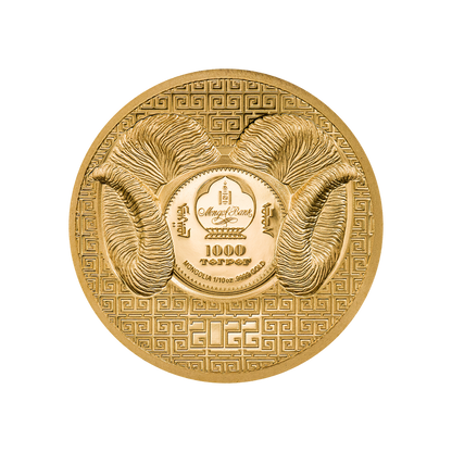 Magnificent Argali Wild Mongolia Gold Coin 2022