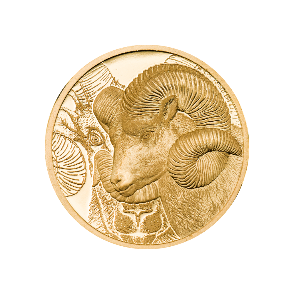 Magnificent Argali Wild Mongolia Gold Coin 2022