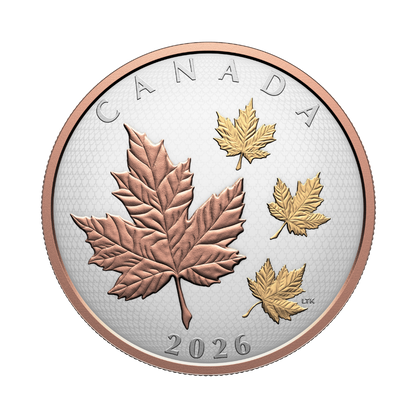 2026 Maple Leaves in Motion 5 Oz Fine Silver Coin - Parthava Coin