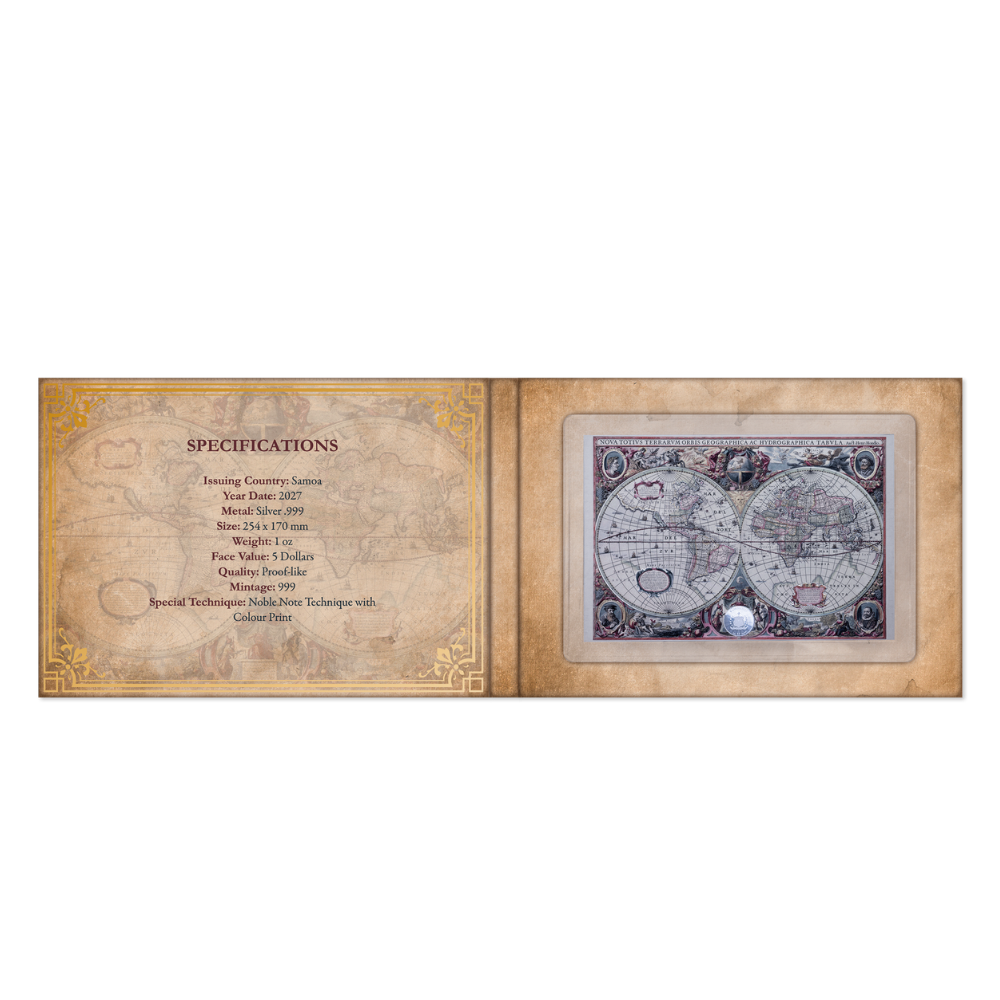 Mapping History 17th Century 1 Oz Silver Coin 2027 MDM