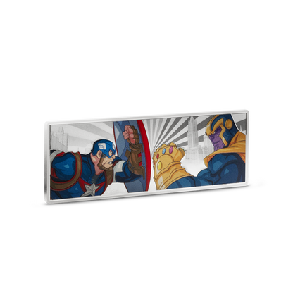 Captain America VS Thanos Marvel 3 Oz Silver Coin $5 Niue 2025 - PARTHAVA COIN