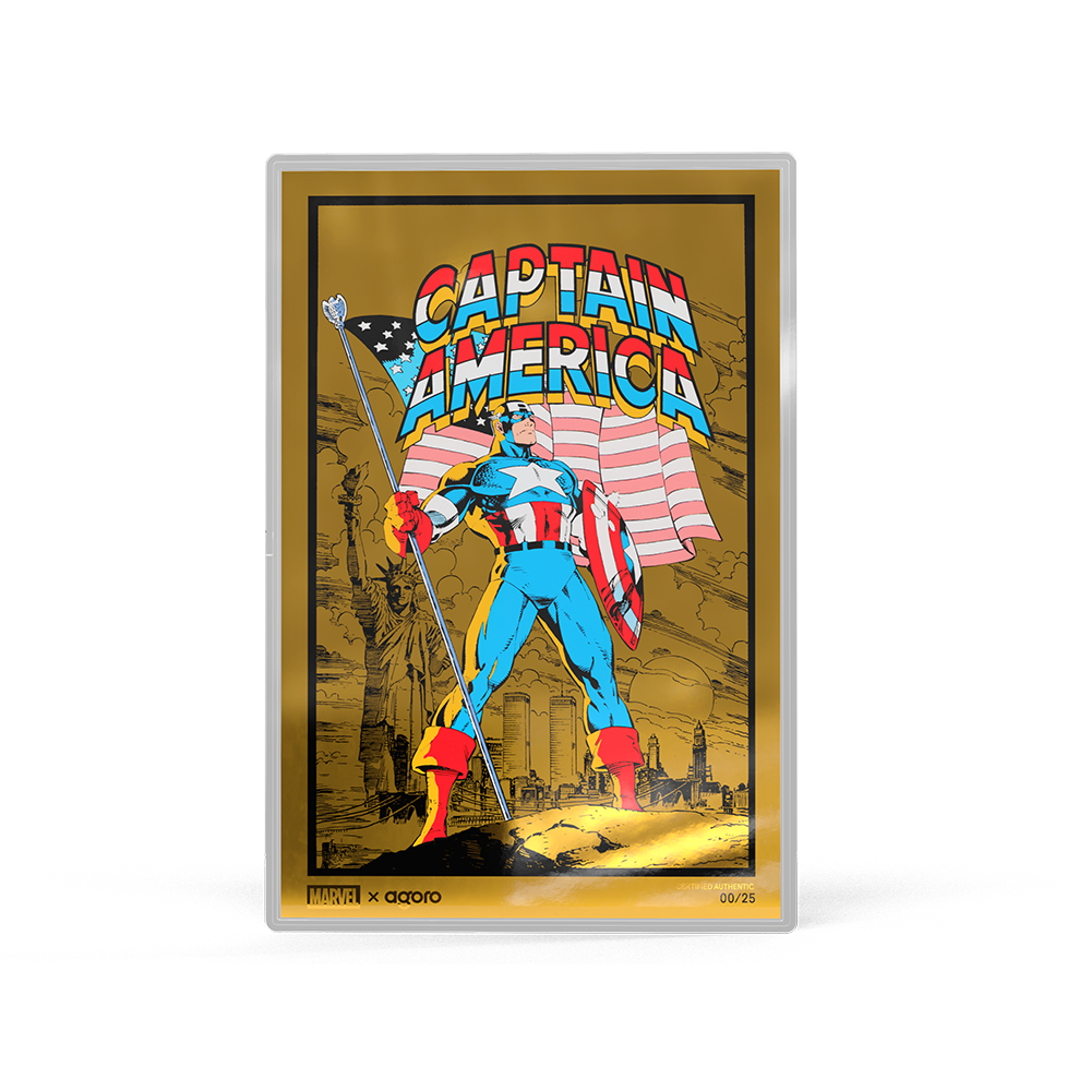 Marvel Captain America: American Hero Silver Collectible Foil Agoro