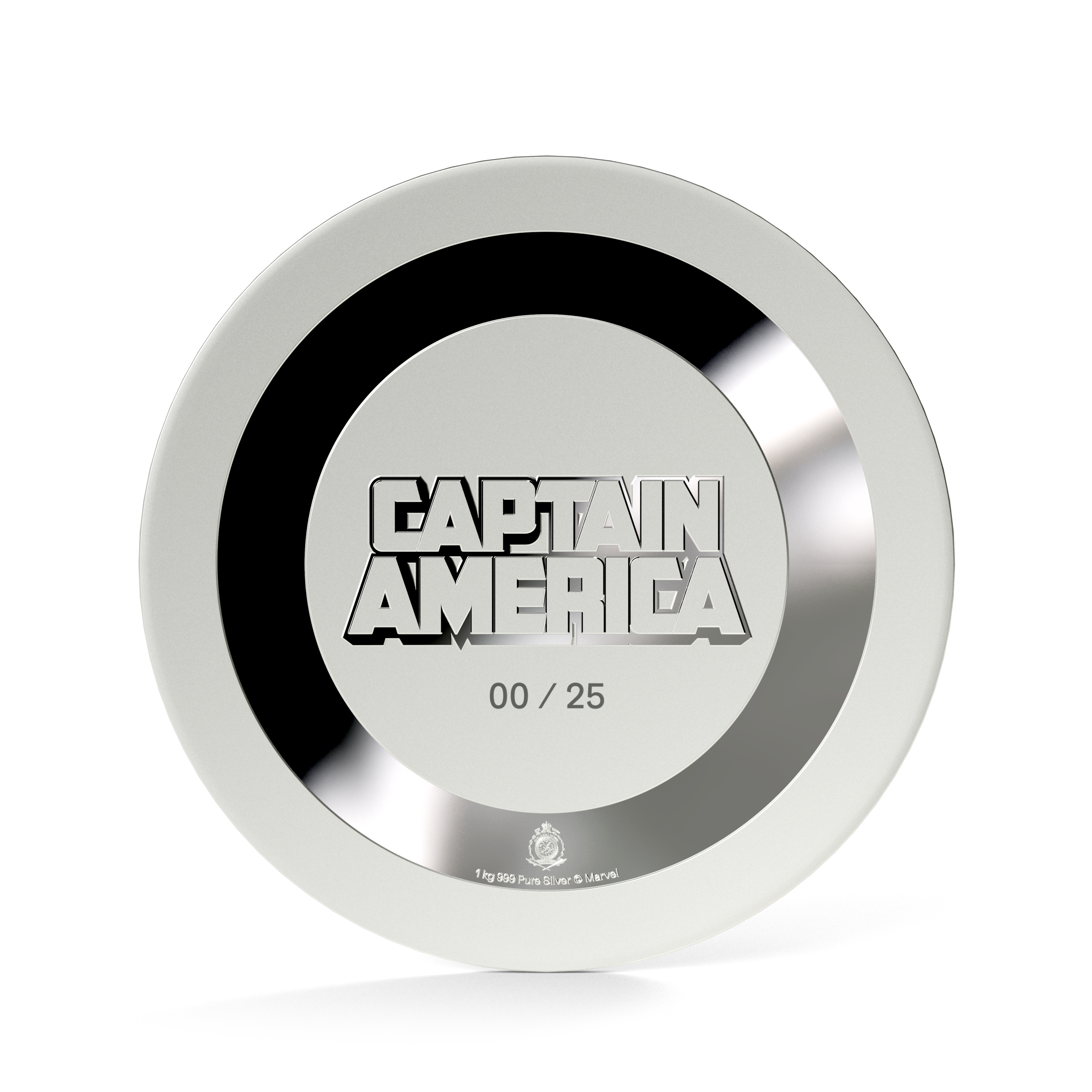 Marvel Captain America's Shield 1 kg Silver Collectible AGORO