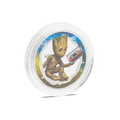 GROOT Marvel 1 Oz Silver Coin $2 Niue 2025