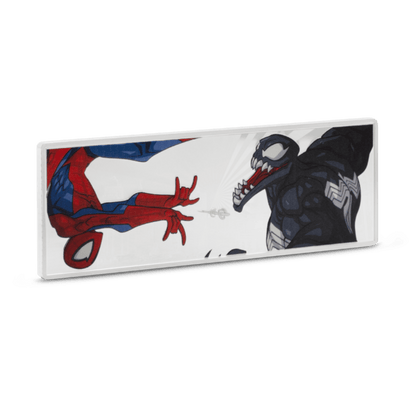 Marvel Spider-Man VS Venom 3 Oz Silver Coin reverse oblique - Agoro by New Zealand Mint