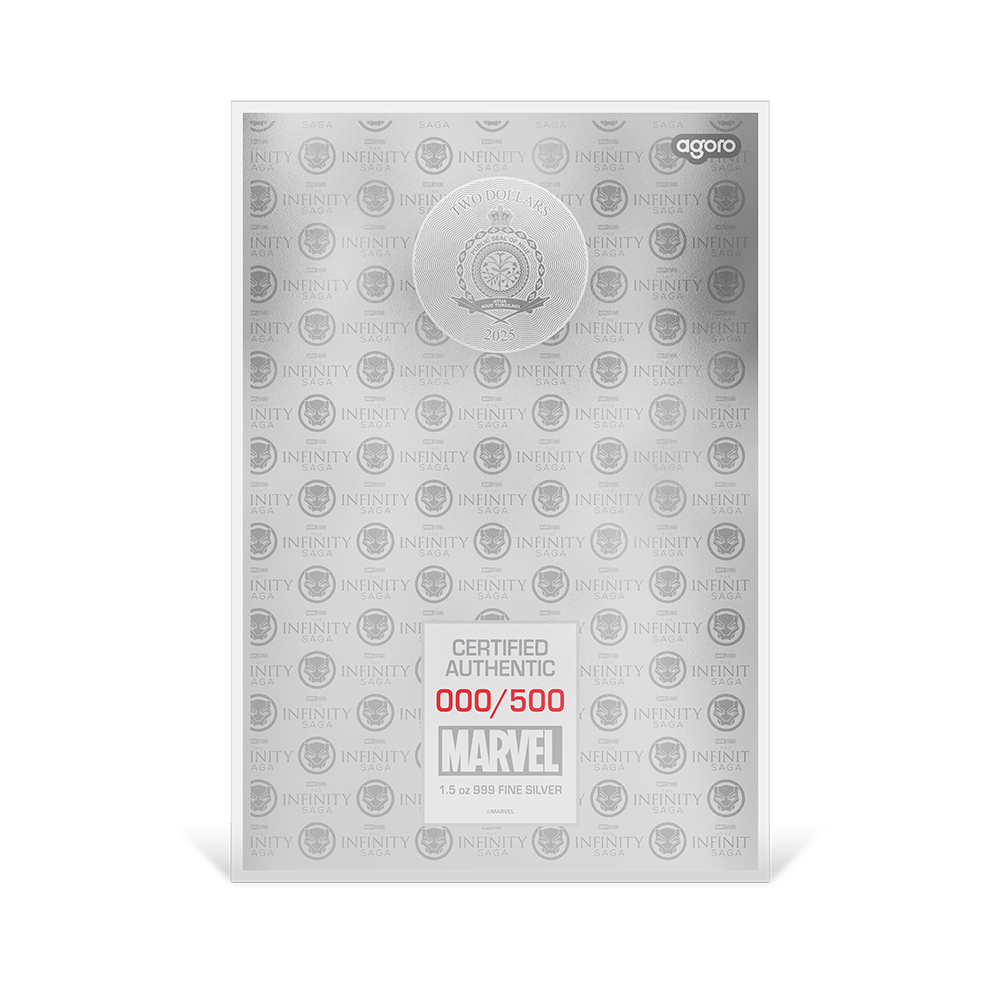 Marvel The Infinity Saga Phase Three Black Panther Silver Collectible Foil Agoro
