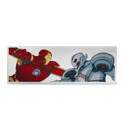 Marvel Iron Man VS Ultron 3 Oz Silver Coin reverse - Agoro New Zealand Mint