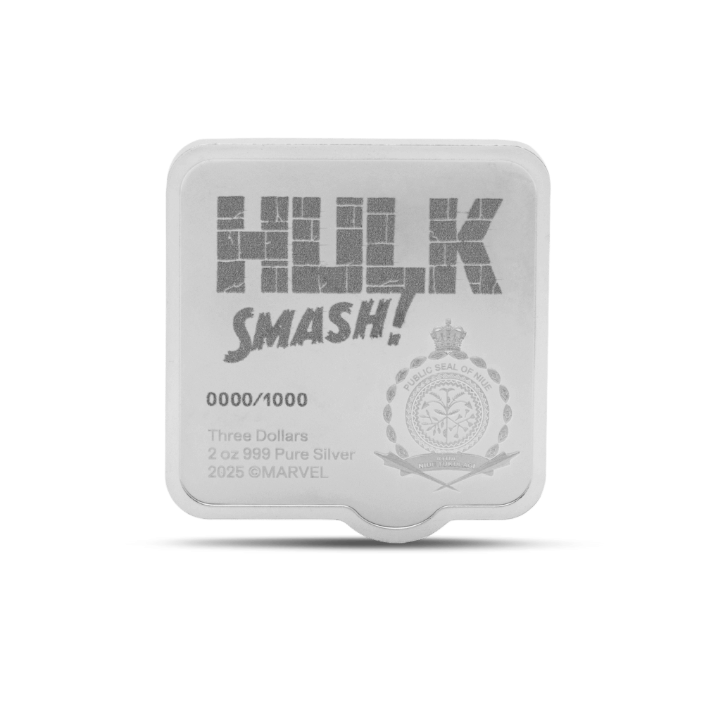 Marvel Hulk 'Smash' 2 Oz Silver Coin