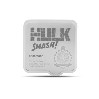 Marvel Hulk 'Smash' 2 Oz Silver Coin