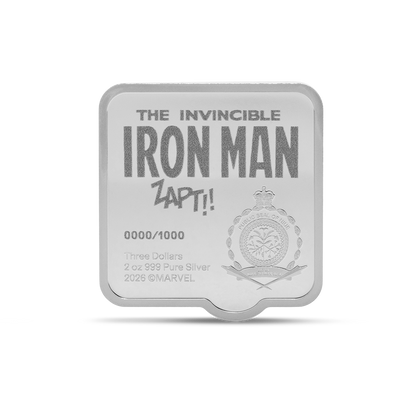 Marvel Iron Man 'ZAPT!!' 2 Oz Silver Coin AGORO