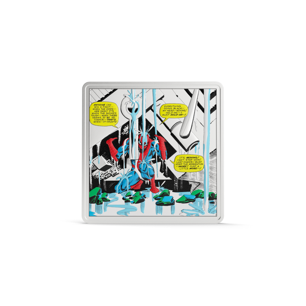 Marvel Spider-Man Finds Strength 1 Oz Silver Collectible Coin AGORO