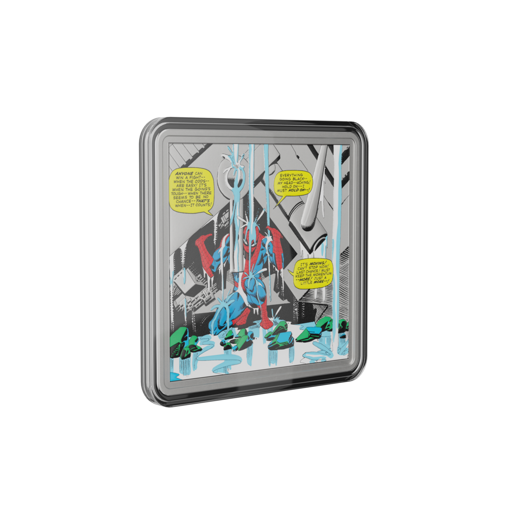 Marvel Spider-Man Finds Strength 1 Oz Silver Collectible Coin AGORO