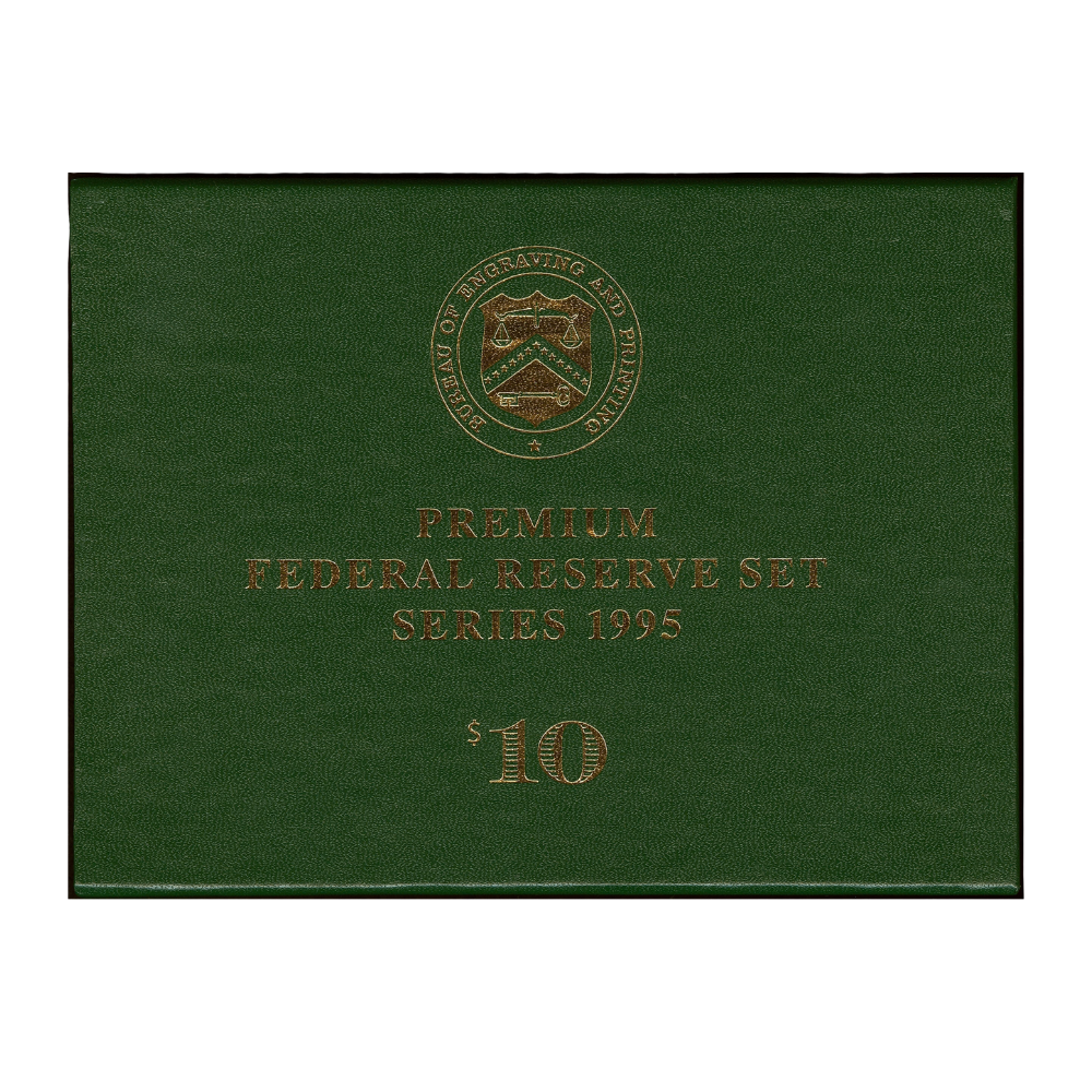 Matching Serial Number 99998473 BEP Premium Federal Reserve $10 Set Series 1999 – 12 Notes