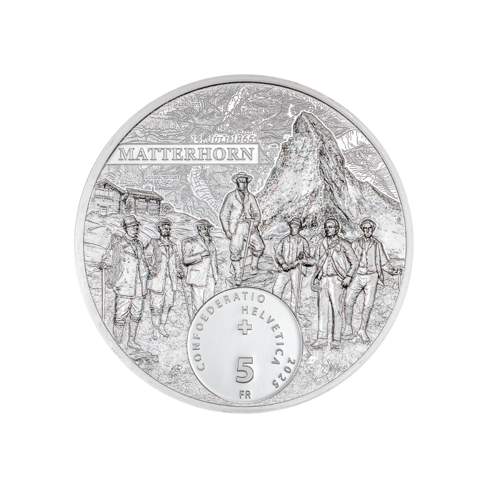 Matterhorn 1 Oz Silver Coin 5 Swiss Francs Switzerland 2025