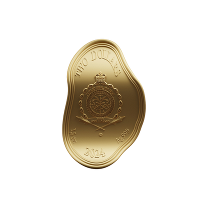 Melting Clock Salvador Dali Gilded Silver Coin 2024