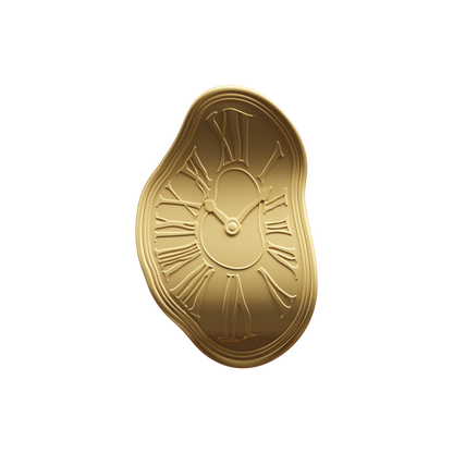 Melting Clock Salvador Dali Gilded Silver Coin 2024